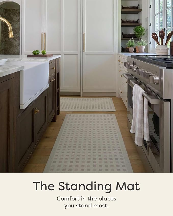 House of Noa Nama Standing Mat – Anti-Fatigue Cushioned Kitchen Mats for Floor | Ergonomic Bounce-Back Foam Kitchen Mats | Anti-Fatigue Mats for Kitchen & Standing | Levi Buff | 22" x 72"
