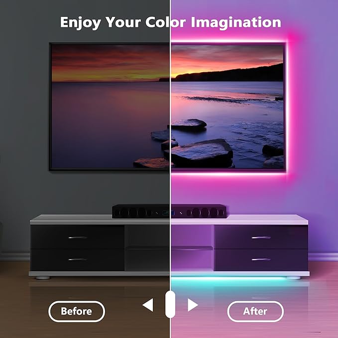 Led Lights for Bedroom 150ft (2 Rolls of 75FT), Color Changing RGB Led Strip Lights with 60 Keys Remote and App Control, Music Sync Led Lights for Room Kitchen Party Home Decor