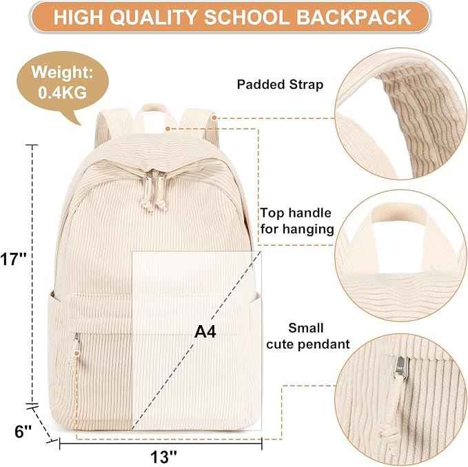 BTOOP School Backpacks for Teen Girls Bookbags Lightweight Kids Backpack School Bags Set with Lunch Box Pencil Case