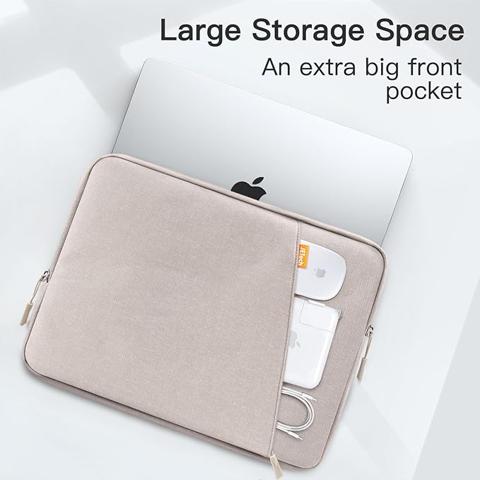 JETech Laptop Sleeve for MacBook Neo (A18 Pro), 14-InchMacBook Air/Pro, MacBook Pro M1-M5 2021-2026, Waterproof Bag Case with Pocket, Compatible with 14 Inch Notebook (Starlight)