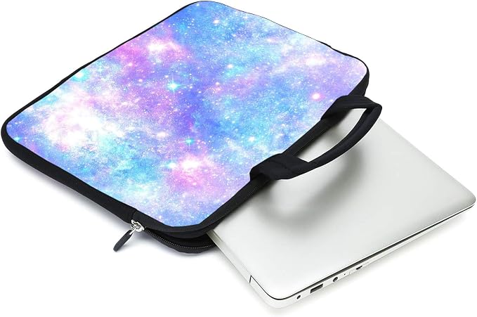 15.6" Laptop Sleeve 14" 15" 15.4" Chromebook Case Ultrabook Case Notebook Sleeves PC Messenger Bag (Pink galaxys)