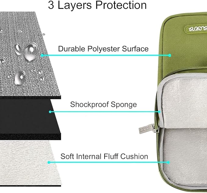 MOSISO Laptop Case 16 inch, 15-15.6 inch Laptop Sleeve Compatible with MacBook Pro 16 M5 M4 M3 M2 M1, HP Acer Dell Lenovo ASUS, Polyester Vertical Computer Sleeve Bag with Pocket, Chartreuse