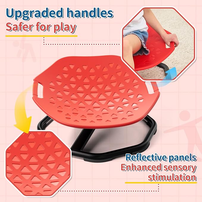 KidBloom Spinning Chair for Autistic Kids, Upgrade Handle Sensory Toys for Kids with Autism, ADHD Sensory Chair, Autism Sensory Products