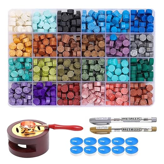 624 Pcs Wax Seal Beads for Stamps - 24 Colors