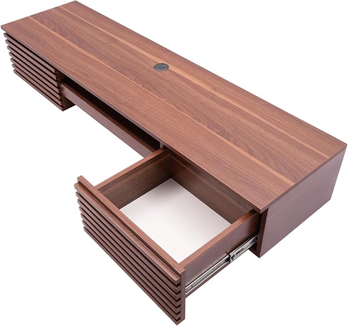 Wall Mounted Desk, Multifunctional Laptop Computer Table Writing Workstation Wall Organizer with Pull Out Drawer, 120lbs Capacity Floating Laptop Desk Wall Mounted Table for Home Office Kitchen