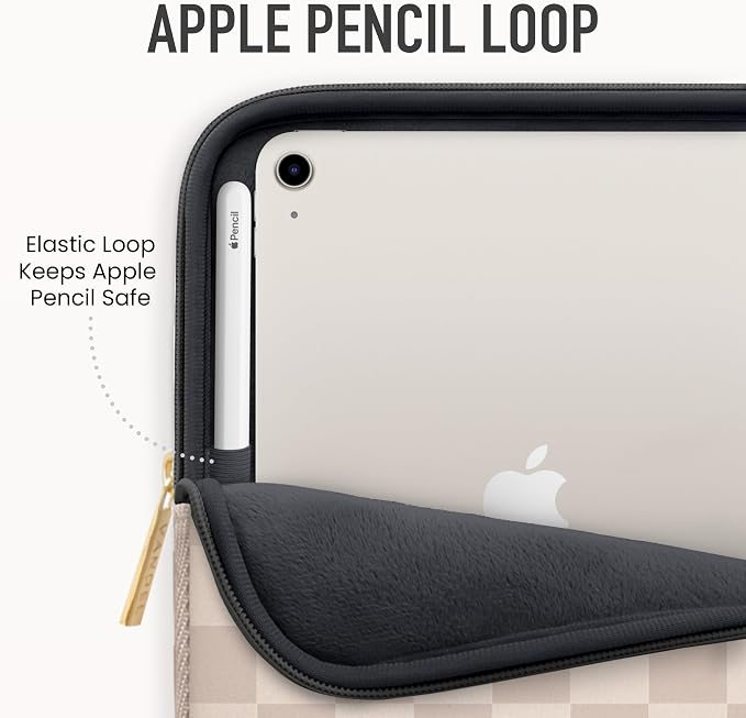 Vandel 9-11 Inch Tablet Sleeve, iPad Sleeve 11 inch Travel Pouch, Fits iPad Pro 11 Inch M4/ 10th Generation 10.9, 9/8th Gen 10.2/ Air 11" 5/4/3 10.9"/10.5", Pro 11 M2, Tab S8/S9