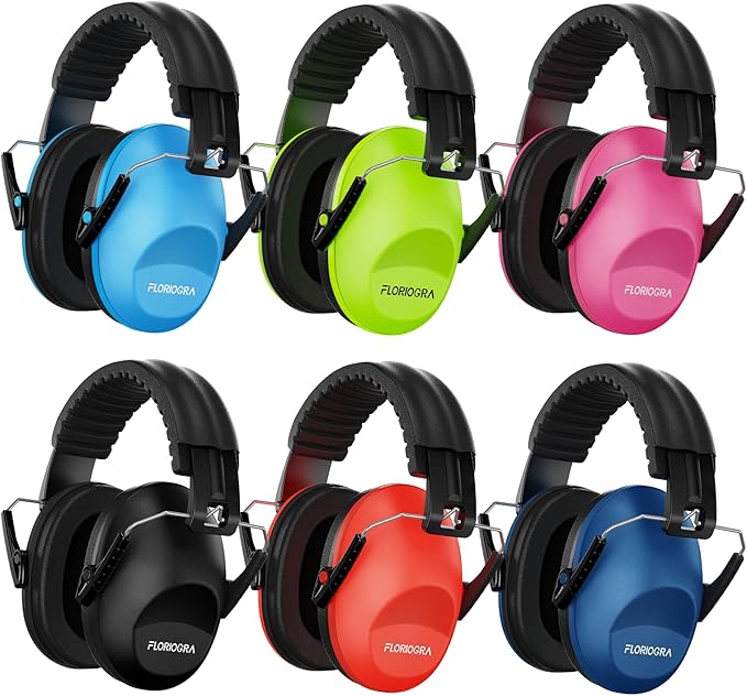 6 Pack Noise Canceling Headphones for Kids, Kids Ear Protection Earmuffs for Autism, Toddler, Children, Noise Cancelling Sound Proof Earmuffs/Headphones for Concerts, Air Shows, Fireworks