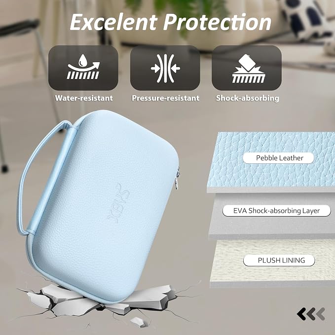 Charger Case for Macbook, Portable Tech Electronic Organizer Bag, Small Travel Storage Pouch for Laptop Accessories, MacBook Power Adapter, Charging Cords, USB Drives, Power Bank (Blue, XL)