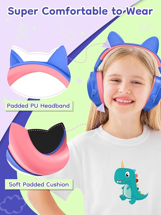 Noise Cancelling Headphones for Kids, SNR 32dB Hearing Protection Earmuffs for Noise Reduction, Ear Muff for Autism Sensory Monster Jam Derby Mowing Concert Air Show Gifts for Kids