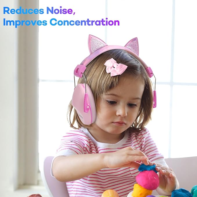 Noise Cancelling Headphones for Kids, Kids Ear Protection 28dB SNR Noise Reduction Ear Muffs for 3-12 Years Toddler/Children, Noise Cancelling Headphones Hearing Protection For Fireworks/Monster Truck
