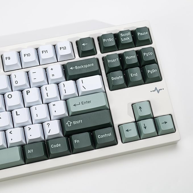 Botanical PBT Double Shot Keycap Set,174 Keys Green Keycaps Cute Keycaps 60 Percent Cherry Profile Key caps for 61/64/68/84/87/100/104/108 Mechanical Keyboard