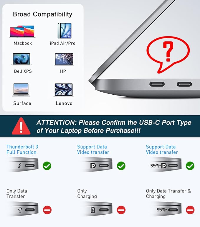 USB C Hub HDMI Adapter for Monitor, VIENON 9 in 1 USB Type C Laptop Docking Station with 4K HDMI, SD/TF Card Reader, 100W PD, Compatible for MacBook Pro, XPS Laptop (Supports DP ALT Mode)