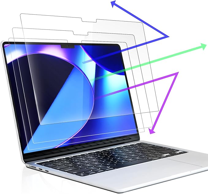 Peslv 3-Pack Anti Blue Light Screen Protector for MacBook Pro 16 Inch(2021-2026, M1, M2, M3, M4, M5), 16.2" Mac Laptop Glare Filter Uv Blocker Shield Cover Eye Protection Film