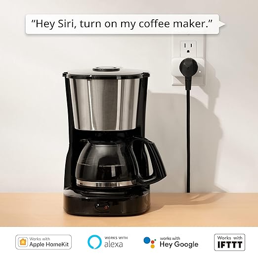 SwitchBot HomeKit Smart Plug Mini 15A – No Hub Required, Energy Monitoring, WiFi (2.4GHz), Works with Siri, Alexa, Google Home, Energy Saving & Automation