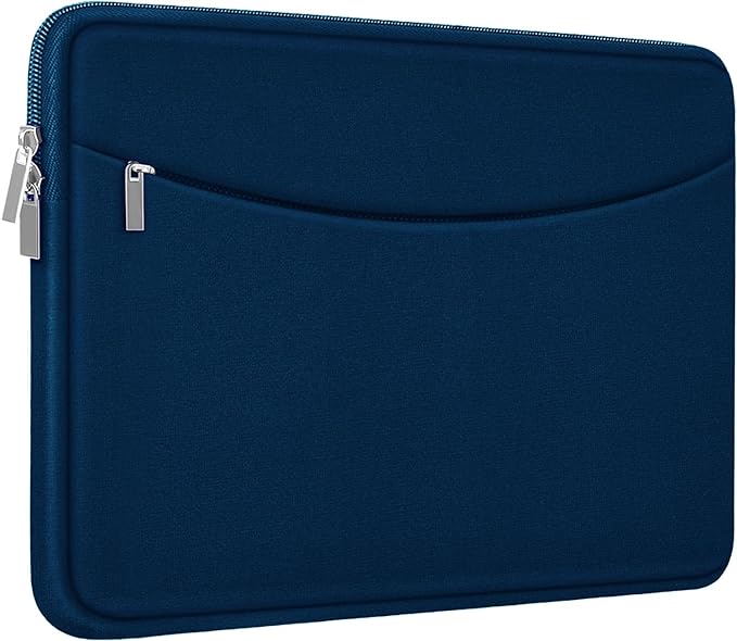 Laptop Sleeve 15.6 inch, Shockproof Protective Laptop Cover Briefcase Carrying Bag with Accessory Pocket, Portable Computer Case Compatible with MacBook, HP, Dell, Lenovo, Asus, Blue