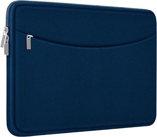 Laptop Sleeve 15.6 inch, Shockproof Protective Laptop Cover Briefcase Carrying Bag with Accessory Pocket, Portable Computer Case Compatible with MacBook, HP, Dell, Lenovo, Asus, Blue