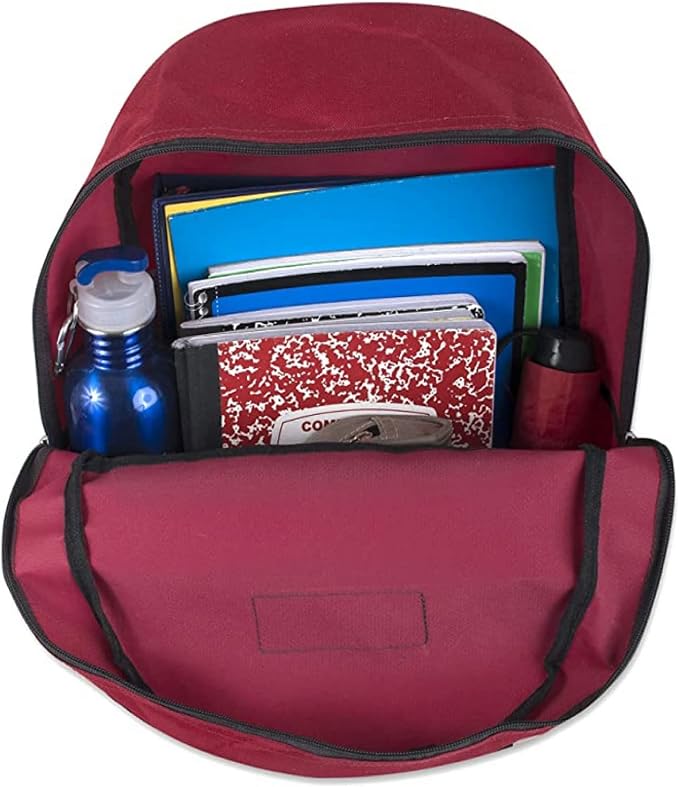 Trail maker Backpack with School Supplies for Kids - 20 Piece Back to School Supplies with 17" Backpack (Red Pack)