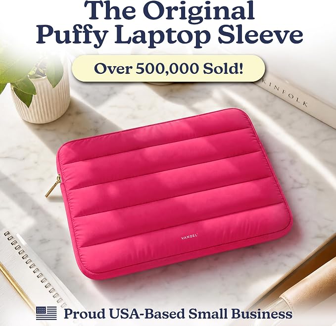 Vandel The Original Puffy Laptop Sleeve Case, 13-14 inch Laptop Sleeve Bag Case 13.3 Inch, Compatible with MacBook Air 13, Pro 14/13 iPad Pro 12.9, HP Dell ASUS, Computer Bag Cover