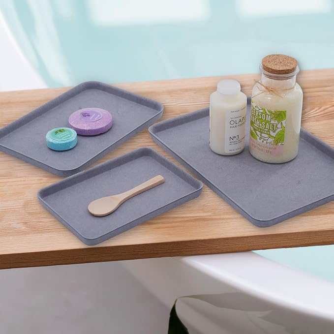 Felt Desk Tray DND Dice Game Holder EDC Catchall Caddy Glacier Gray