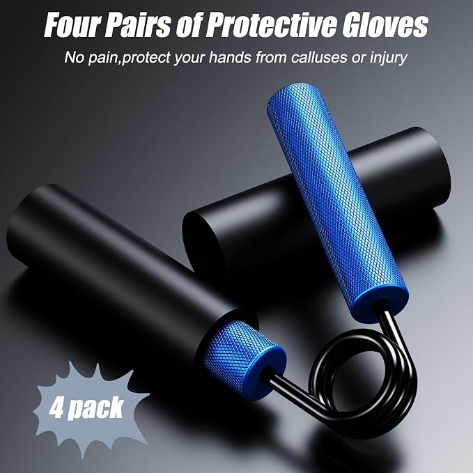 ZEAGUS Grip Strength Trainer 6 Pack,50LB-300LB Metal Hand Grip Strengthener,Non-Slip Heavy-Duty Forearm Exerciser,Hand Gripper for Muscle Building and Hand Rehabilitation Exercising