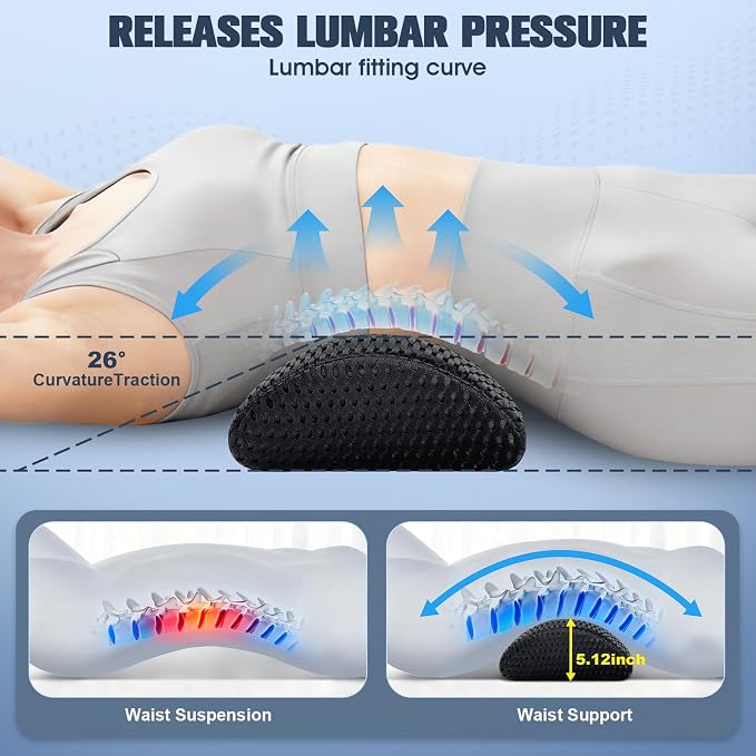 Lumbar Support Pillow,Ergonomic Memory Foam lumbar pillow for chair and Bed ,lower back support pillow for couch,Lower Back Pain Relief and Spine Support,lower Back Pillow for Chair,Car Seat Couch