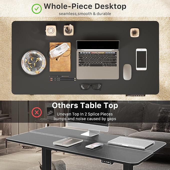 JOY worker Small Electric Stand Up Desk, 40" Whole Piece Height Adjustable | 40" x 20" Black Narrow Standing Desk with Memory Controller, Compact Computer Workstation for Home Office School Walking Pad