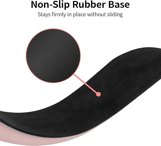Bloss 2 Wrist Rest Support for Mouse Pad & Keyboard Set, Ergonomic Design Wrist Support Pad for Keyboard, Soft Memory Foam Desk Pads Support Hand and Arm Easy Typing Pain Relief - Pink