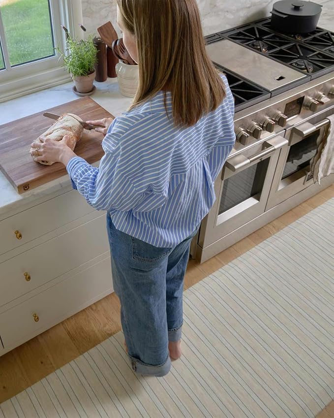 House of Noa Nama Standing Mat – Anti-Fatigue Cushioned Kitchen Mats for Floor | Ergonomic Bounce-Back Foam Kitchen Mats | Anti-Fatigue Mats for Kitchen & Standing | Devon Glacier | 22" x 72"