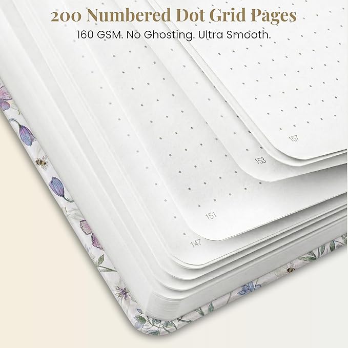 VIVID SCRIBBLES Lined Journal for Women, A5 Hardcover Notebook, Thick 120 GSM Paper, No Bleed, Premium Writing Journal, Lay Flat Binding, Pen Loop, Elastic Closure, 3 Bookmarks