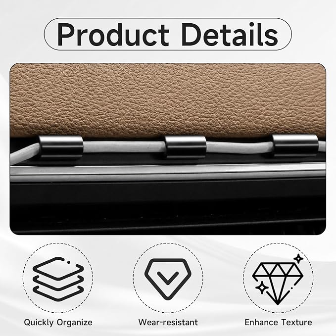 12 Pcs Car Cable Clips for Vehicle Interior | Easy Installation|Neat Cable Organization|Suitable for Chargers Dash Cams|Vehicle Interior Use