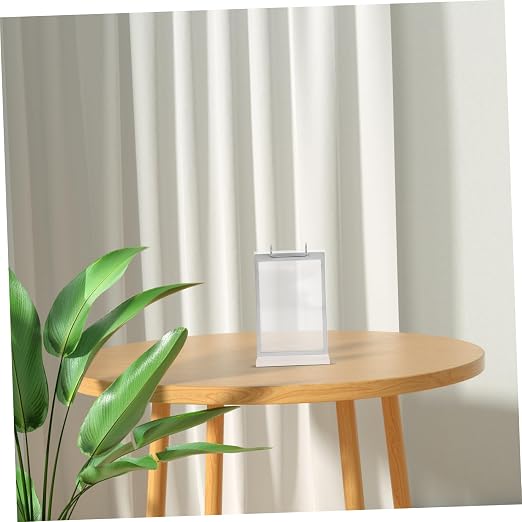 CHILDWEET Flip Menu Display Stand Acrylic Table Top Sign Holder Restaurant Menu Flip Desktop Sign Display Rack