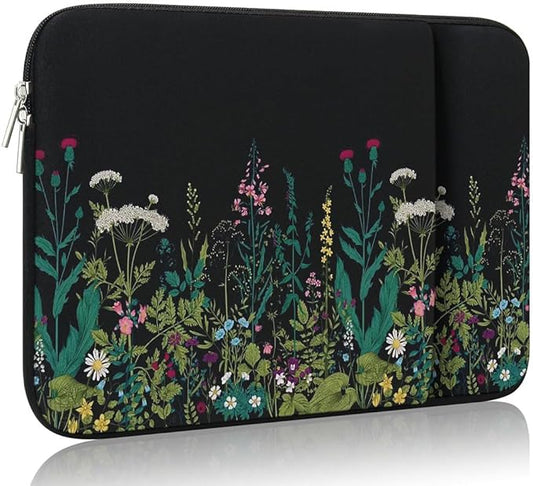 Laptop Sleeve Case for MacBook Neo/Air/Pro 13 inches A18/M5/M4/M3/M2/M1 Chip 2026-2020 A3404 A3449 A3240 with 2 Pockets Tablet Bag Accessories (Green Grass)