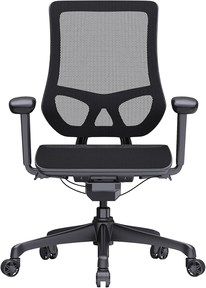 WorkPro® 1000 Series Ergonomic Mesh/Mesh Mid-Back Task Office Chair, Black/Black, BIFMA Compliant