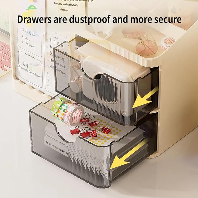 Stylish Desk Storage with Multiple Compartments for Keeping Supplies in Order Ideal for Work or Study Minimalist Desk Planner