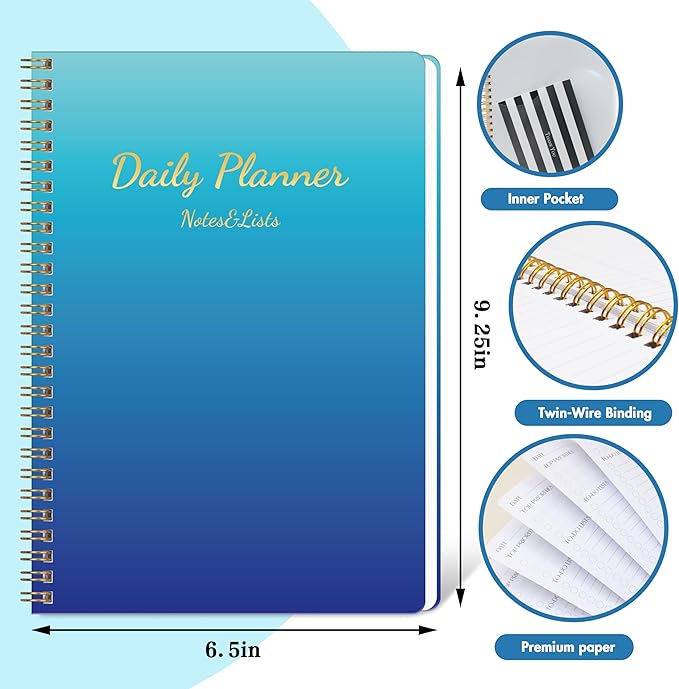 Cute Daily Planner Undated & To Do List Notebook for Work: With Hourly Schedule, 80 days Day on a Page Planner for Life Tasks - Day & Hour Agenda, Organizer Journal For Women or Men Purple
