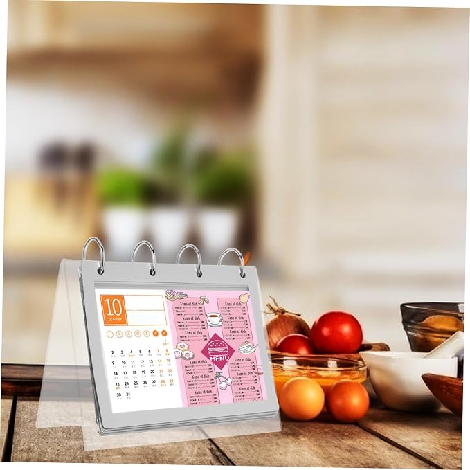 LABRIMP Transparent Acrylic Flip Display Stand for Menus and Calendars V Shaped Document Holder Sturdy and Stable Design for Restaurants Offices and Home Decor Easy to Clean