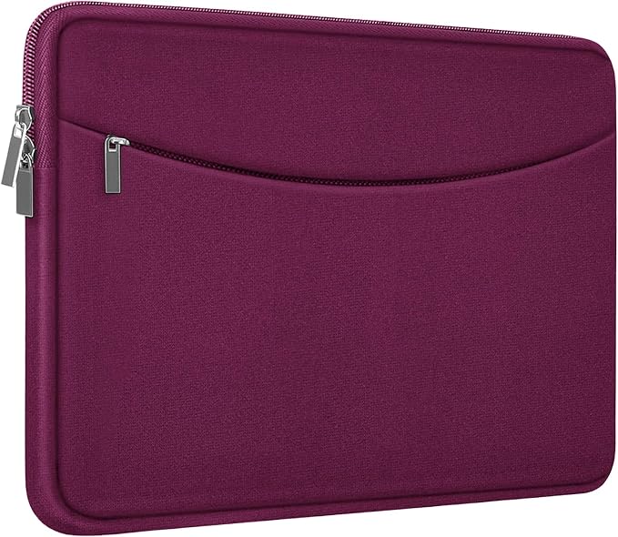 Laptop Case 15.6 inch, Shockproof Protective Laptop Cover Carrying Computer Bag with Accessory Pocket Portable Computer Sleeve Compatible with HP, Dell, Lenovo, Asus, Rose Red