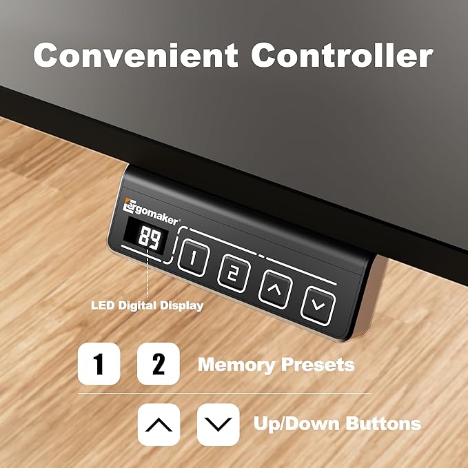 63"x24" Standing Desk, Height Adjustable Sit-Stand Home Office, Black | Electric Adjustable Standing Desk, Sit to Stand Computer Office Desk with Splice Board, Memory Preset, Lifts 28.7''-46.5"