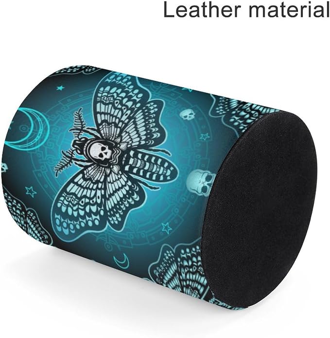 Moth Pen Holder for Desk PU Pencil Cup Organizer | Round Desks Makeup Brush Holder for School Multifunctional Office Supplies
