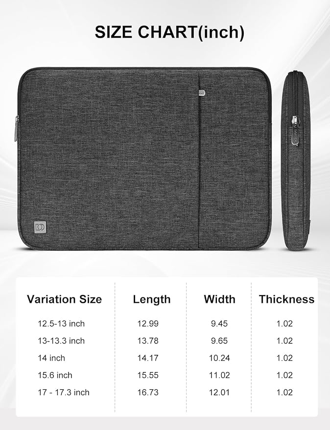 DOMISO Laptop Case Laptop Sleeve Cover for 16 inch MacBook Pro M4/M3/M2/M1 Pro/Max A3403 A3186 A2991 A2780 A2485 A2141,Compatible with 15.6 inch HP Lenovo Dell XPS 16,Dark Grey