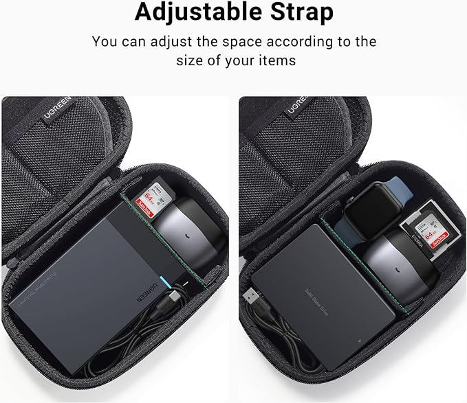 UGREEN Electronic Organizer Travel Case Pouch Bag Accessories Portable Waterproof Storage Bag Travel Essentials with Cable USB Flash Drive Charger External Battery Memory Card