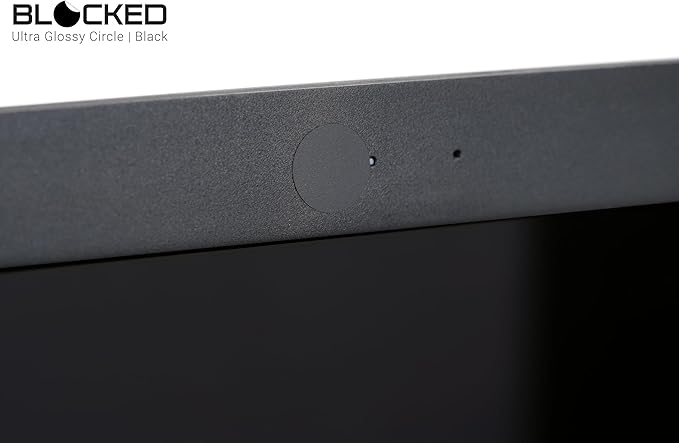 Blocked Original Vinyl Webcam Cover Stickers | Restickable & Stackable Privacy Covers | for All Camera-endable Devices | 5-Sizes | 95 Black (Muted Matte)