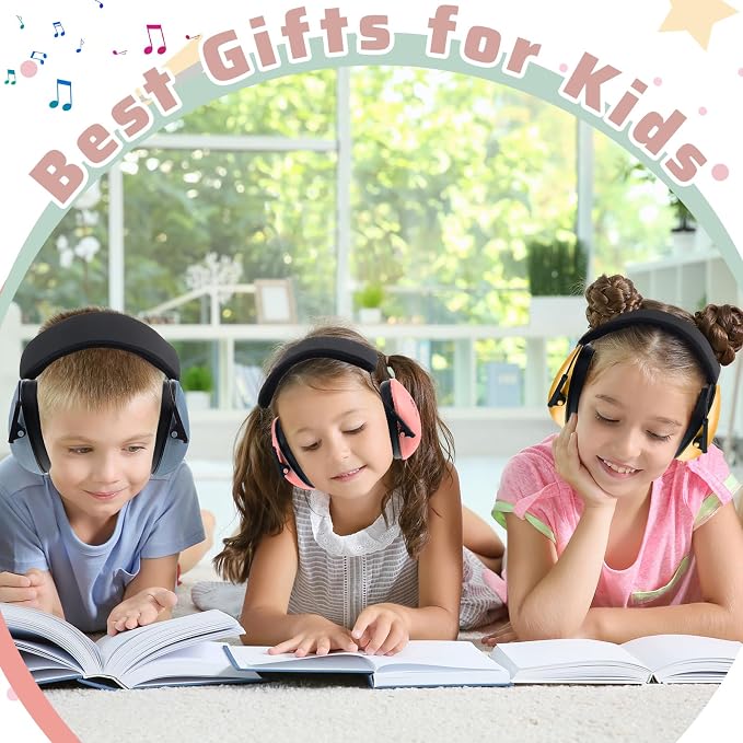 Amylove 12 Pcs Kids Ear Protection Noise Cancelling Headphones Ear Muffs Bulk 27db Adult Noise Reduction Hearing Earmuff(Universal Fit (kids & Adults),Boho Style)