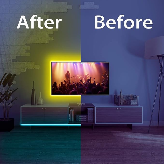 DAYBETTER Led Strip Lights 32.8ft Kit with Remote and Power Supply Color Changing (Pack of 2)