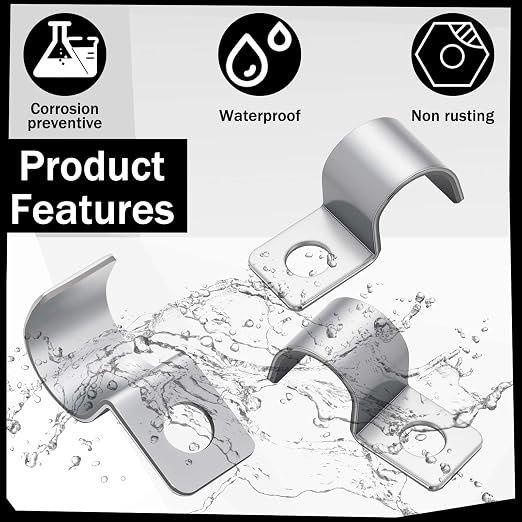 Yaocom 100 Pcs Silver Cable Wire Screw Clips 1/2 inch, Zinc Plated Steel Clamp Outdoor Cord Clips for Wall Mounting Wire Management
