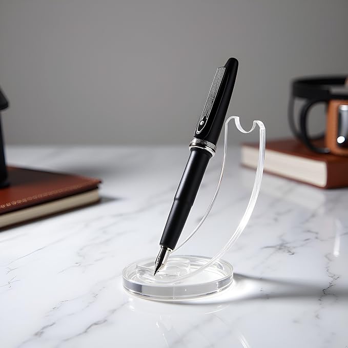 Transparent Vertical Acrylic Pen Holder Pencil Display Stand Fountain Pen Ballpoint,Display Rack Single Pens Display Holder for Makeup Brushes Desk Supplies Holders and Dispensers