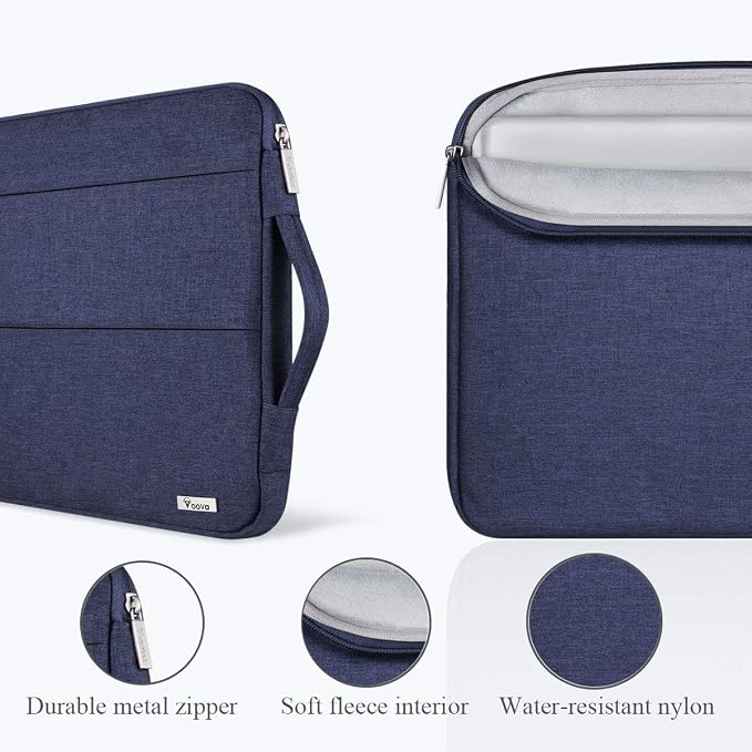 Voova 14 15 Inch Laptop Sleeve Case, Waterproof Computer Bag Cover Compatible with MacBook Air 15 M2/M3/M4 2022-2025, MacBook Pro 15, Hp chromebook 14, 14-15” Dell Lenovo Acer Asus, Blue