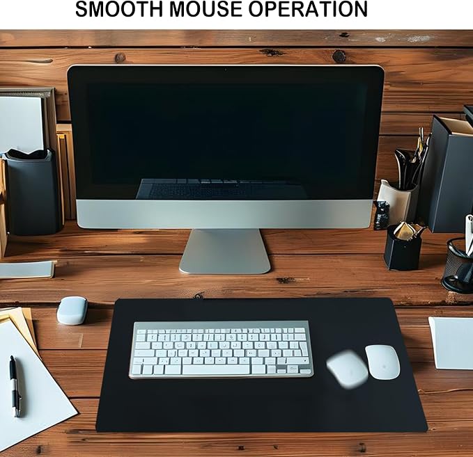24 x 12 Inches Leather Desk Pad Protector, Non-Slip PU Leather Desk Mat, Laptop Desk Pad, Perfect for Office & Home Use (dark brown)
