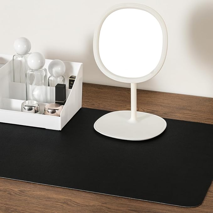 Dual Sided Desk Pad Faux Leather Desk Mat Large Mouse Pad | Desk Pad Protector Non-Slip Waterproof Desk Mouse Pad for Writing Desk, Office, Home(Black 31.5"X15.7")
