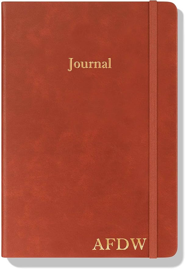 Wykeham's Executive 2026 Undated Daily Journal Planner – Customization Available (Personalized Brown, 8.5"×5.5")
